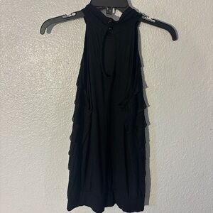 bebe Black and Pink Halter Top